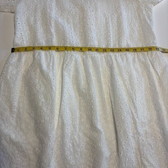 Anna-Kaci Womens Eyelet Dress Bell Sleeve Mini Babydoll Dress‎ Size Large Boho - Picture 4 of 9